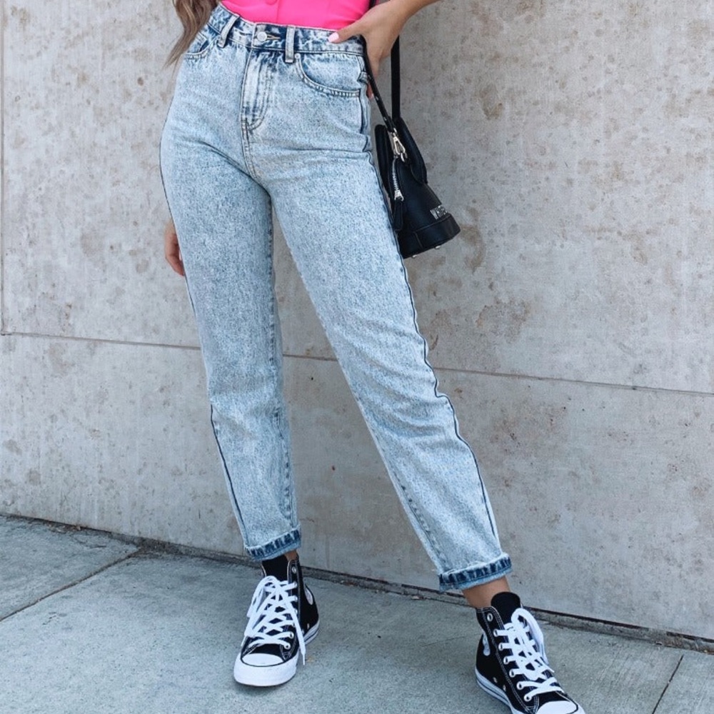 white fox high rise jeans